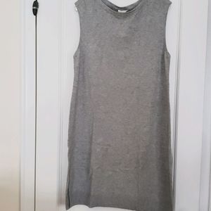 EILEEN FISHER organic cotton cashmere knit gray dress Size M